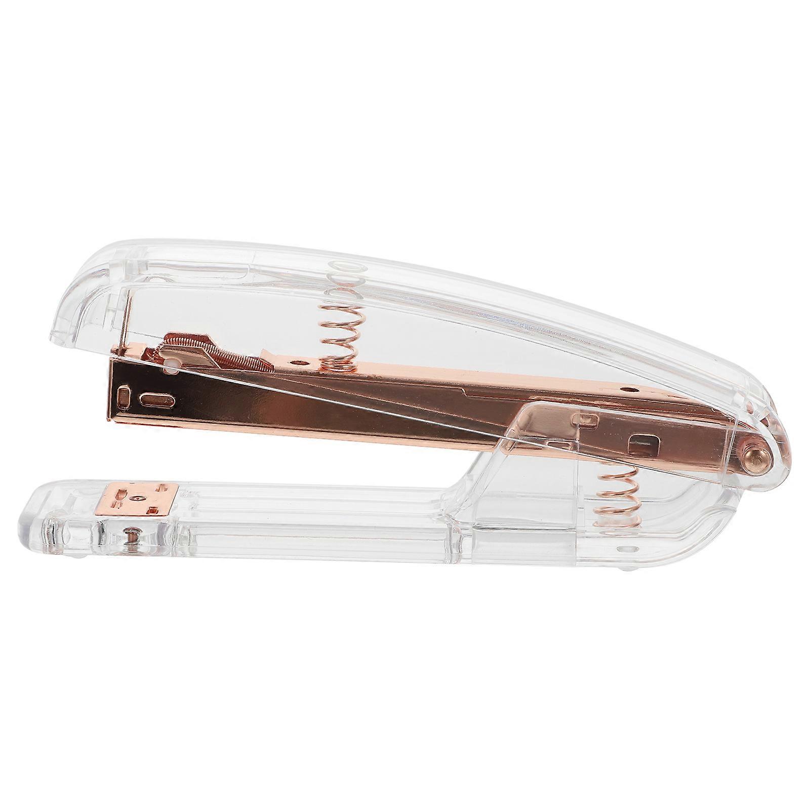 Transparent Plastic Stapler for Book Binding – Lightweight Office Stapling Tool for Students and Home Use – Elegant Design