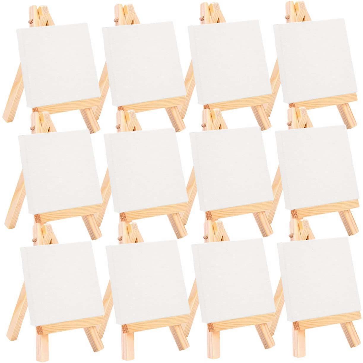 18 Sets Wooden Easel Set for Painting, Mini Display Easels, Tiny Construction Kit, Decorative Art Stands, Small Wood Easels