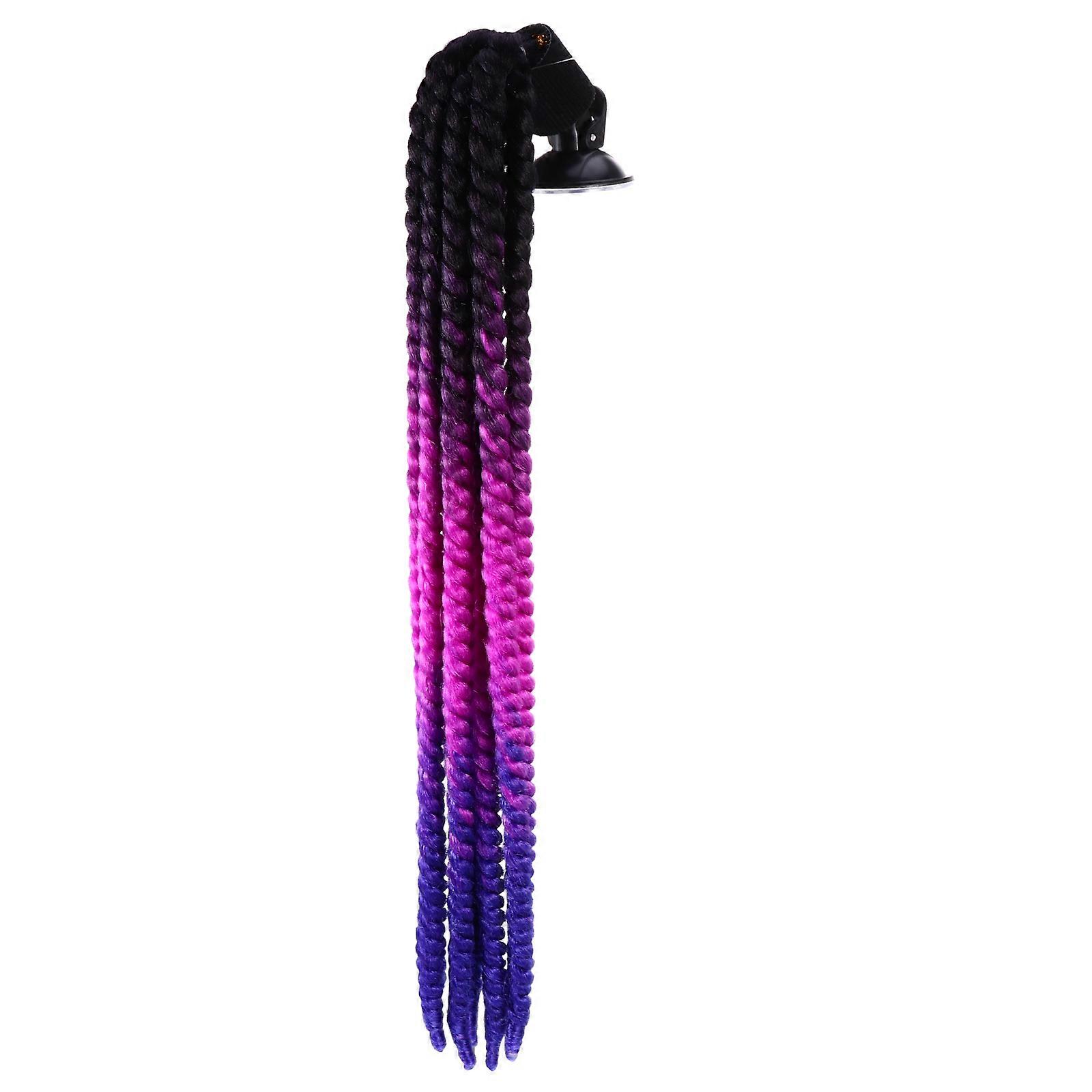 Braids For Helmets Helmet Braid Wig Ornament For Women Black 60X4cm PU 1Pack