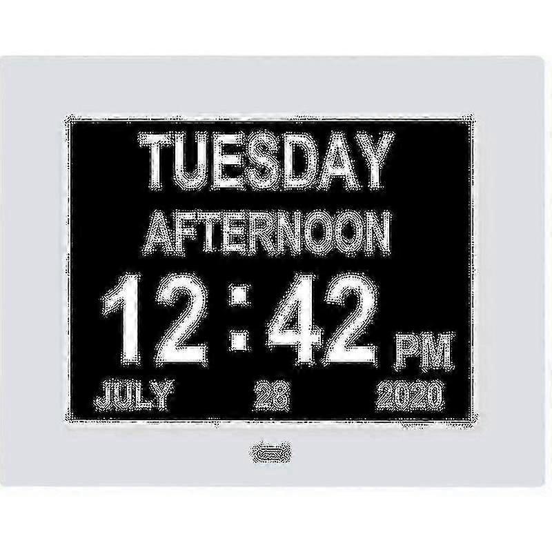 Digital Dementia Clock Calendar Clock Day Date Clock Large Display Large Clear Unabbreviated Time And Date(black