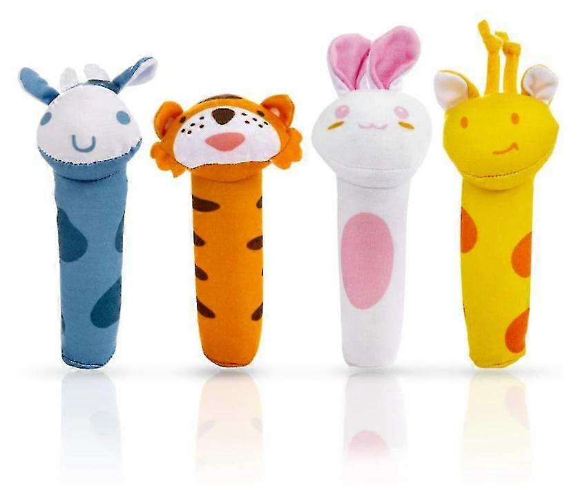 4pcs rattles toys suitable for baby , set, baby for crib or stroller, multicolored educational toy, 3 months+(blue)