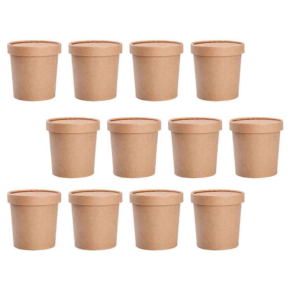 Soup Porridge Cups For Home Use Khaki 9.6X9.6X6.7CM 25 Sets
