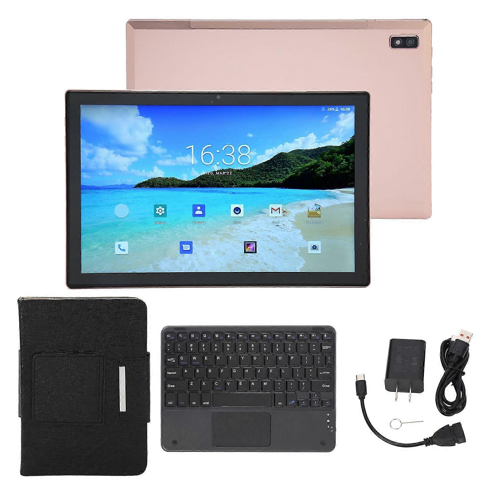 10.1 Inch Tablet with Octa Core CPU, 8GB RAM, 256GB ROM, 4G LTE, Keyboard Case, Android 12