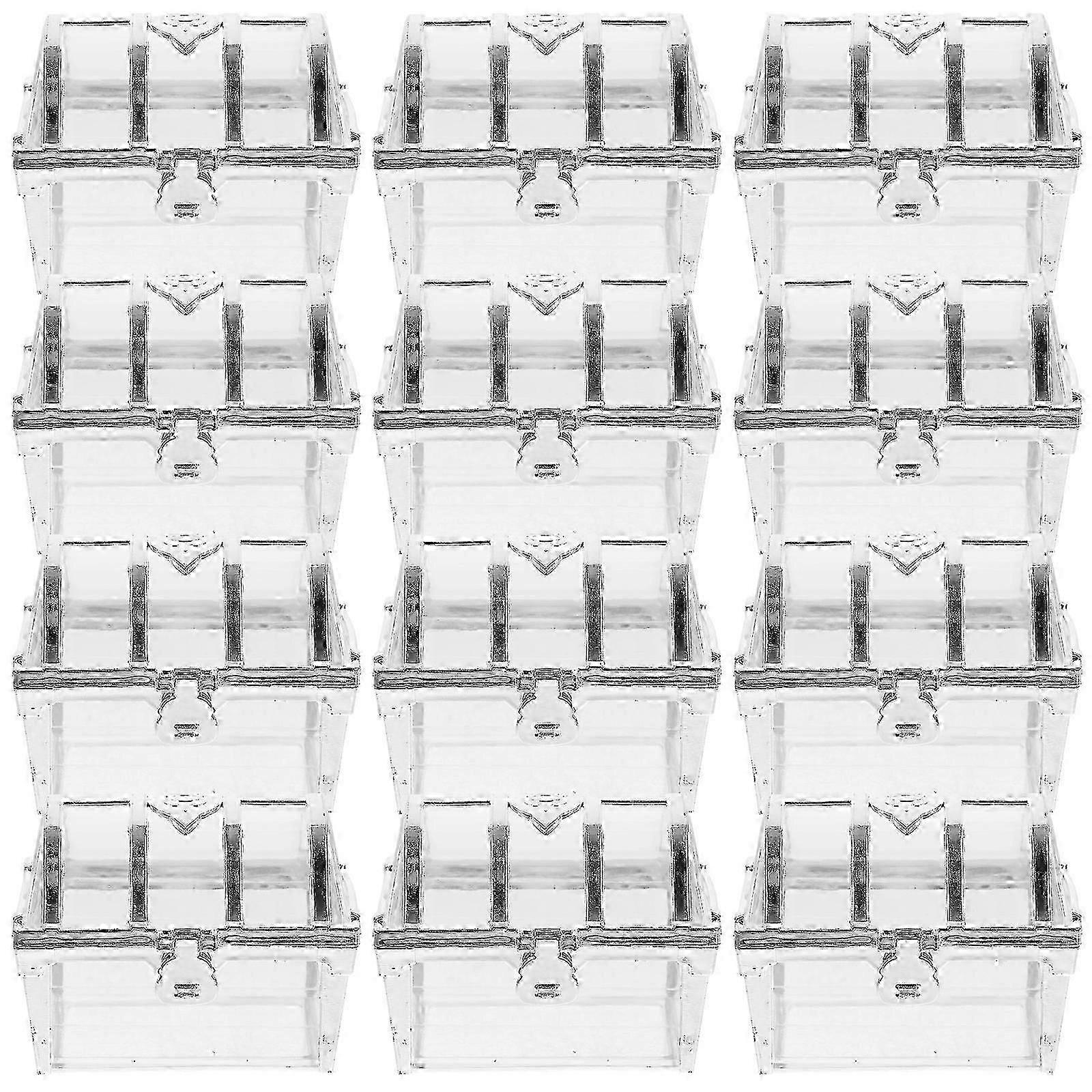 12pcs Wedding Candy Box Small Treasure Chest for Chocolates and Sweets Packaging