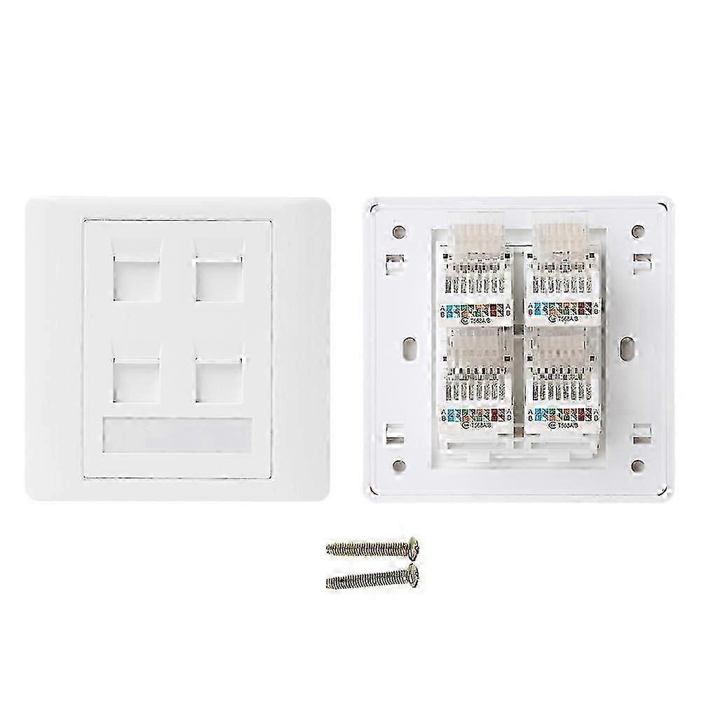 86 Type Computer Socket Panel CAT5E Network Module RJ45 Cable Interface Outlet
