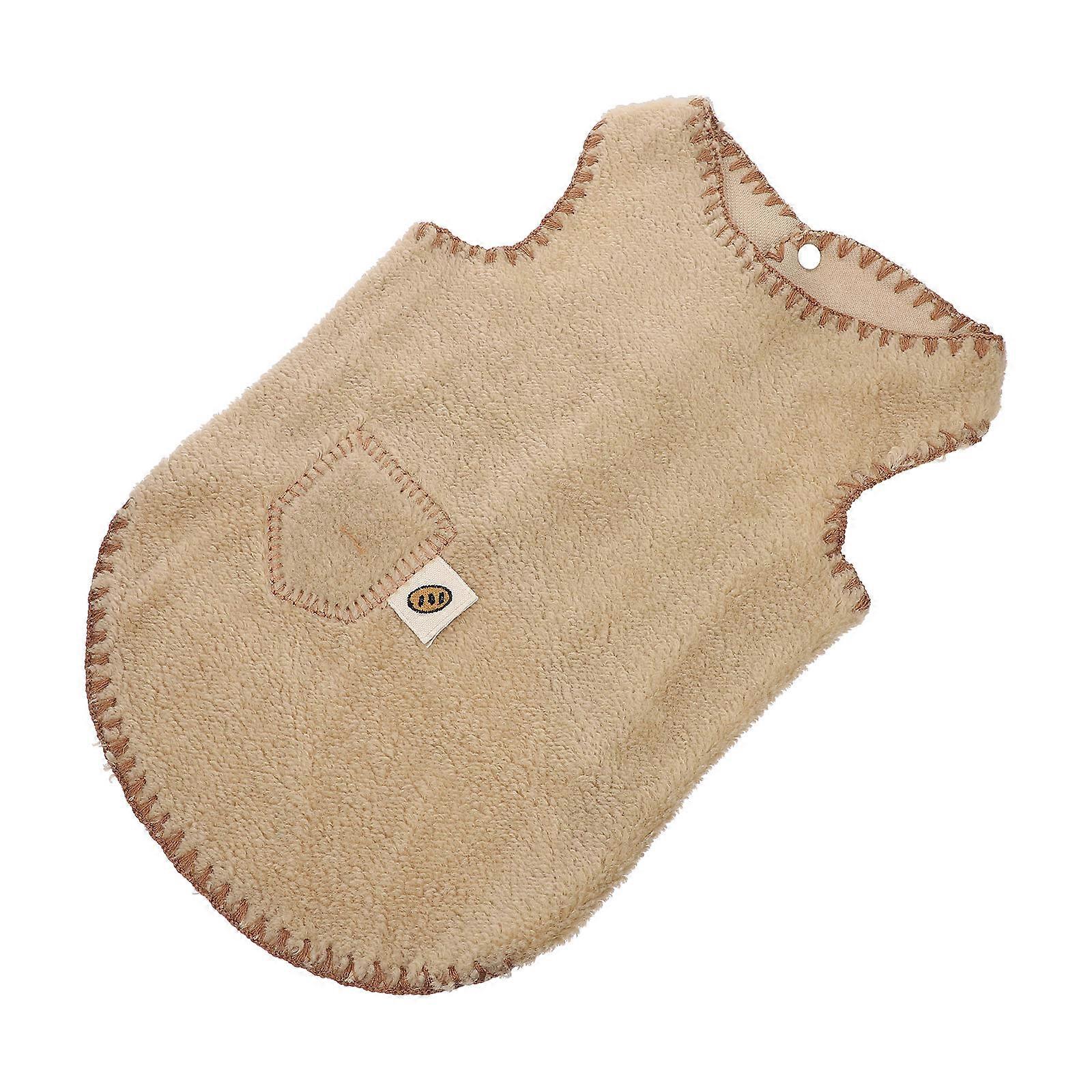 Light Brown Pet Vest for Cold Weather Days Made of Soft Polyester Keeps Dogs Warm and Stylish Size SM
