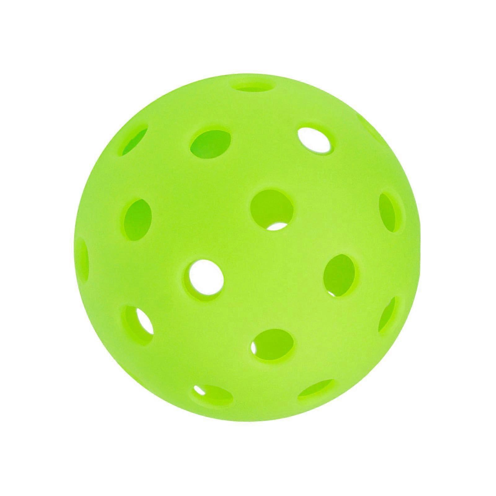 Outdoor Pickle Balls - High Bounce TPE Pickleballs with 40 Holes for All Skill Levels, Green Color, Durable Racket Balls