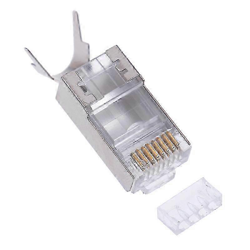 10pcs Cat7 Rj45 Connector Shielded Ftp Modular Plug