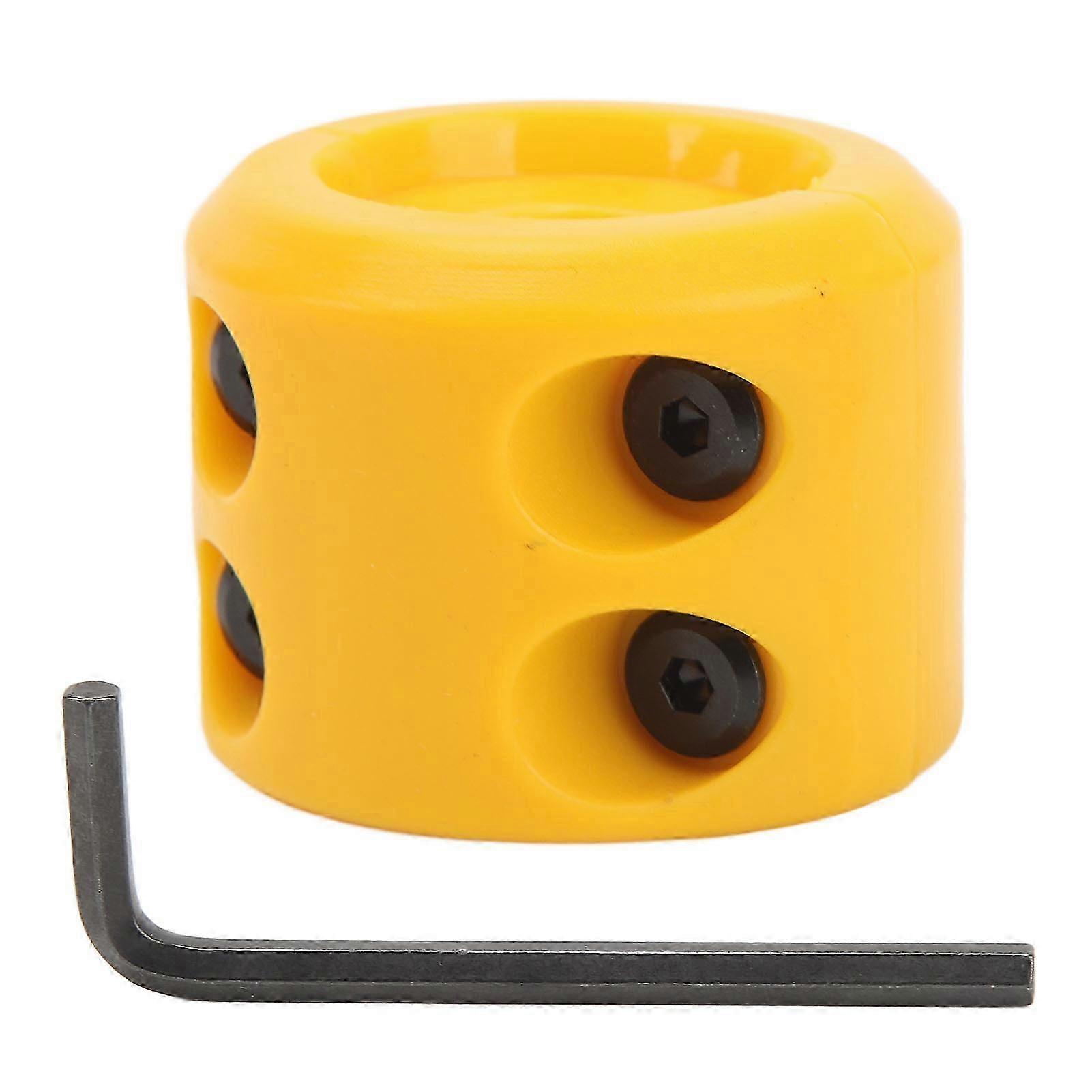 Rubber Rope Line Hook Buffer with Hex Wrench for ATV UTV SUV ORV Trucks Yellow