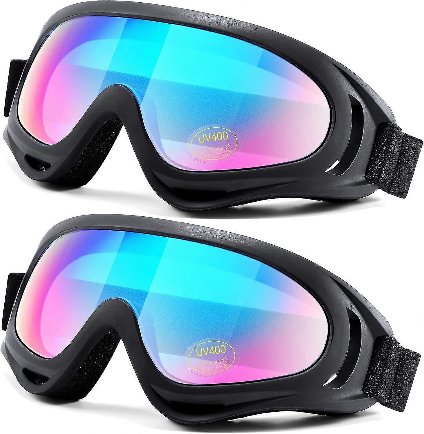 2 Pack Snow Ski Goggles, Snowboard Goggles for Kids, Teens, Youth and Adults