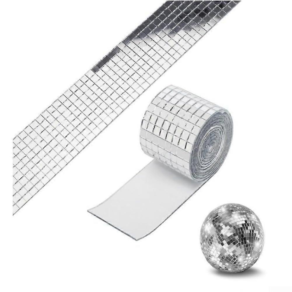 Self Adhesive Disco Mirror Tiles, 30 x 30 cm, for Home, Bathroom, DIY Crafts Silver
