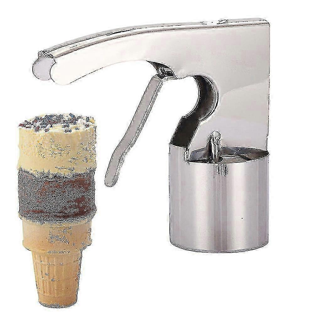 Large Volume Ice Cream Scoop with Spring Trigger, Stainless Steel, Easy to Clean