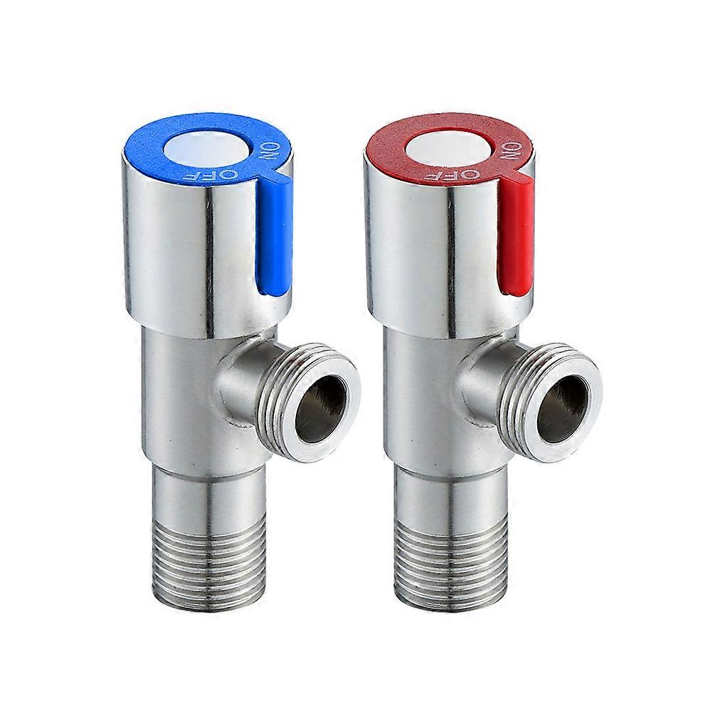 Water Stop Valve Angle Valve Bathroom Angle Valve Lead Free High Temperature Resistance For Homeowners Plumbers Blue 8 6x3 3cm 1Pcs