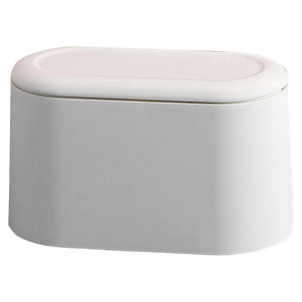 Press Type Trash Can Small Waste Bin Wear-Resistant 8.7×5.1×4.3in Tissue Storage 1Set