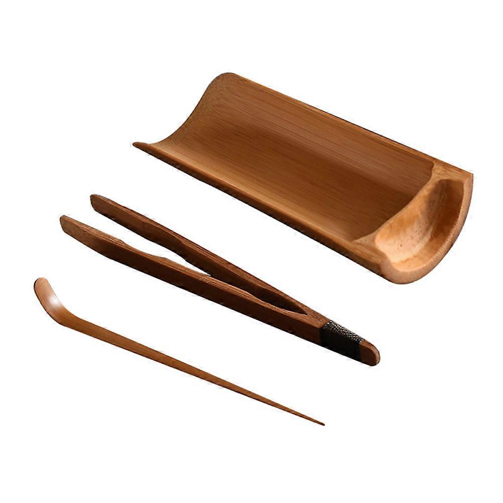 Bamboo Tea Tools and Sets For Lovers Tea Serving Tea Ceremony Utensil Simple Design 3Pcs