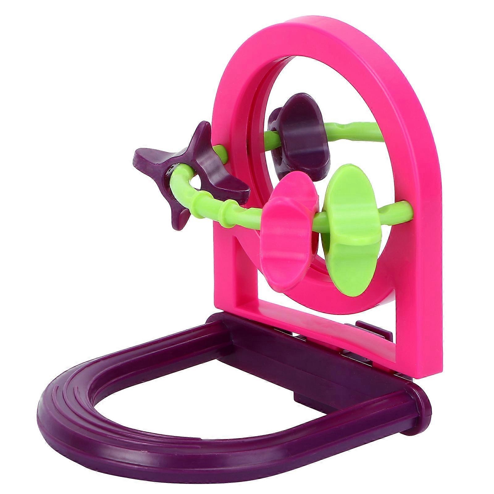 Parrot Toy with Stand Rack for Small and Medium Birds Easy Install Plastic