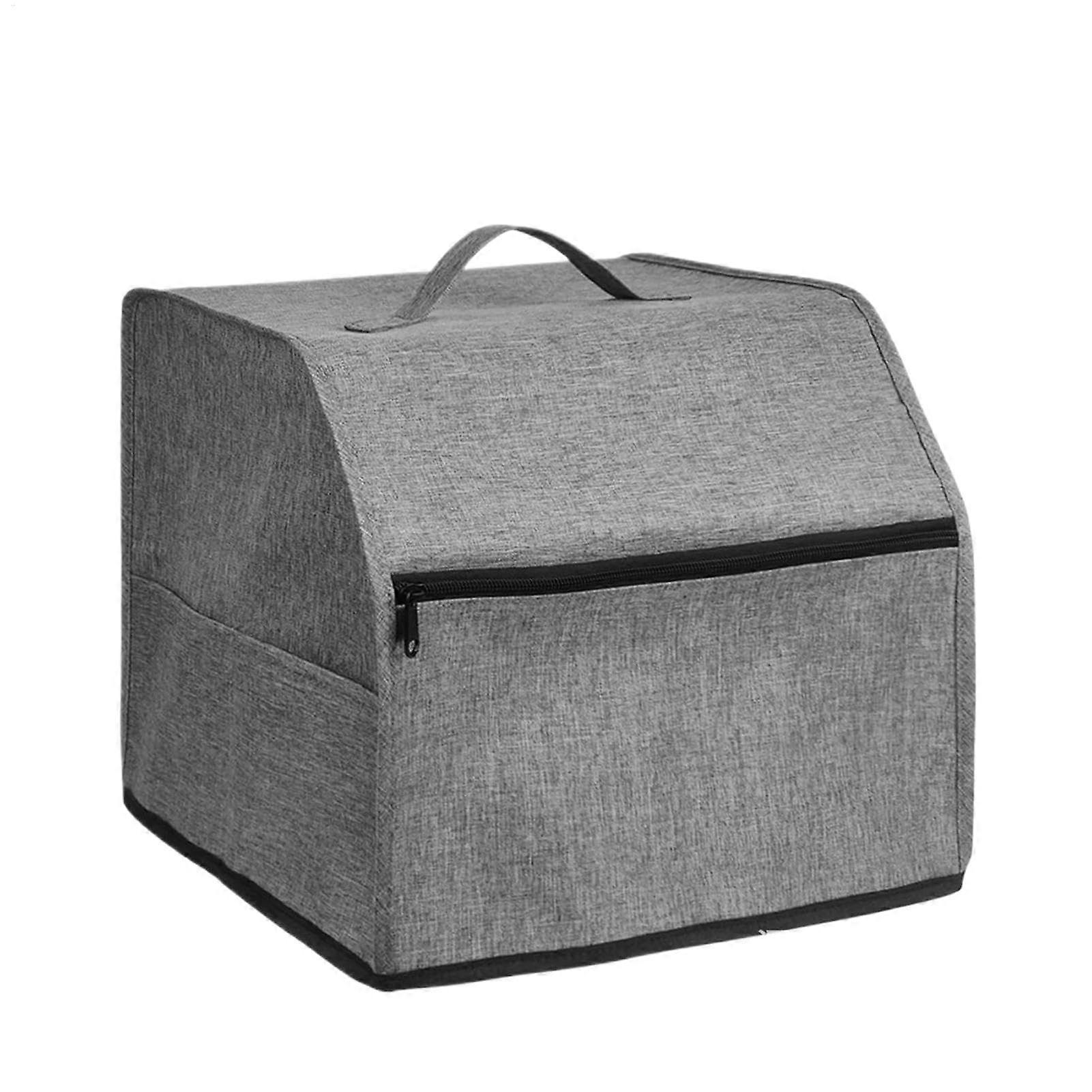 Sewing Machine Bag - Grey Dust Cover with Storage Pockets for Standard Machines - Scratch-Resistant Case Bag