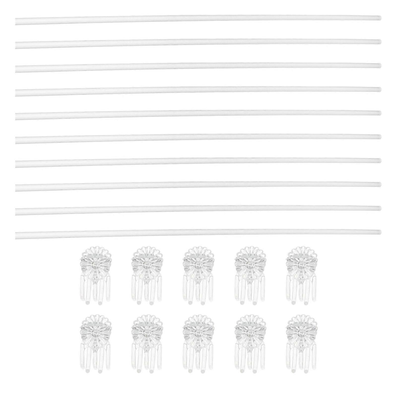 Transparent Acrylic Plant Stakes with Clips – Flexible & Durable Support for Vines, Orchids, and Potted Plants – Easy Installation for Healthy Growth