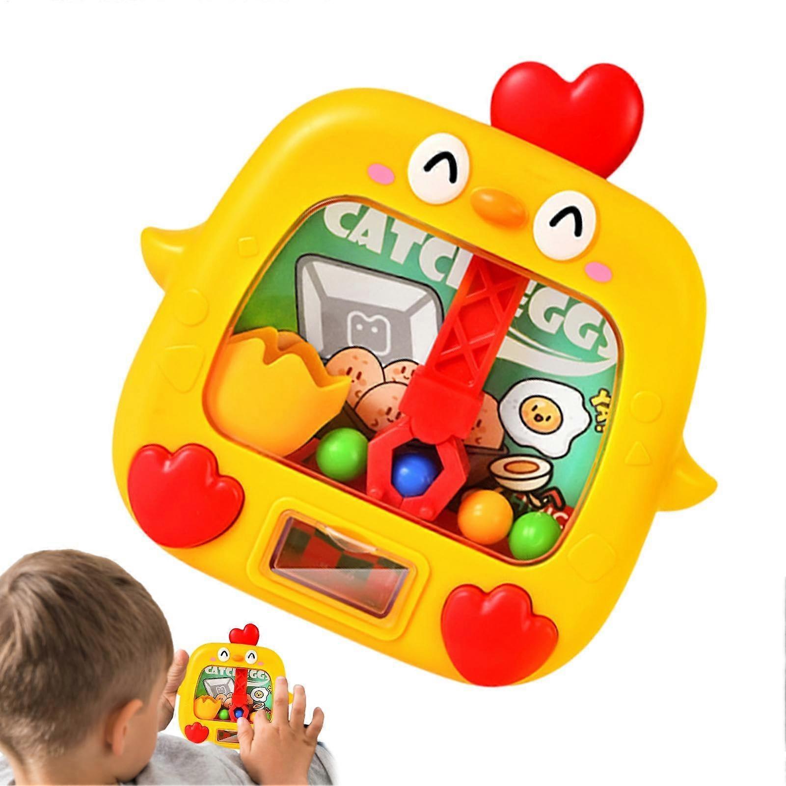 Electronic Claw Machine Toy for Kids, Interactive Candy Grabber, Arcade Game, Yellow Chicken Vending Machine