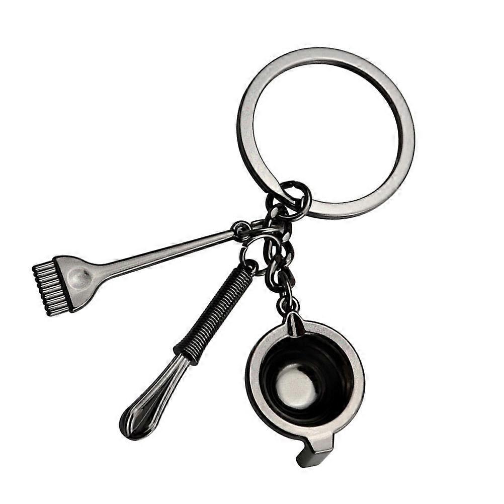 It looks like you're referring to a product description for a **zinc alloy keychain** designed as a **creative hair dye tube shaped hanging