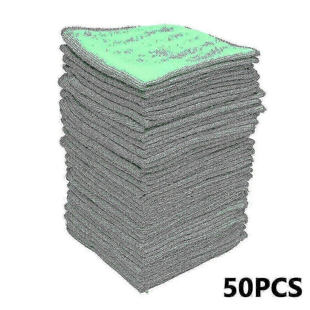 50pcs Microfibre Cleaning Soft Cloths Wash Towel Duster-1 For Efficient Car Cleaning
