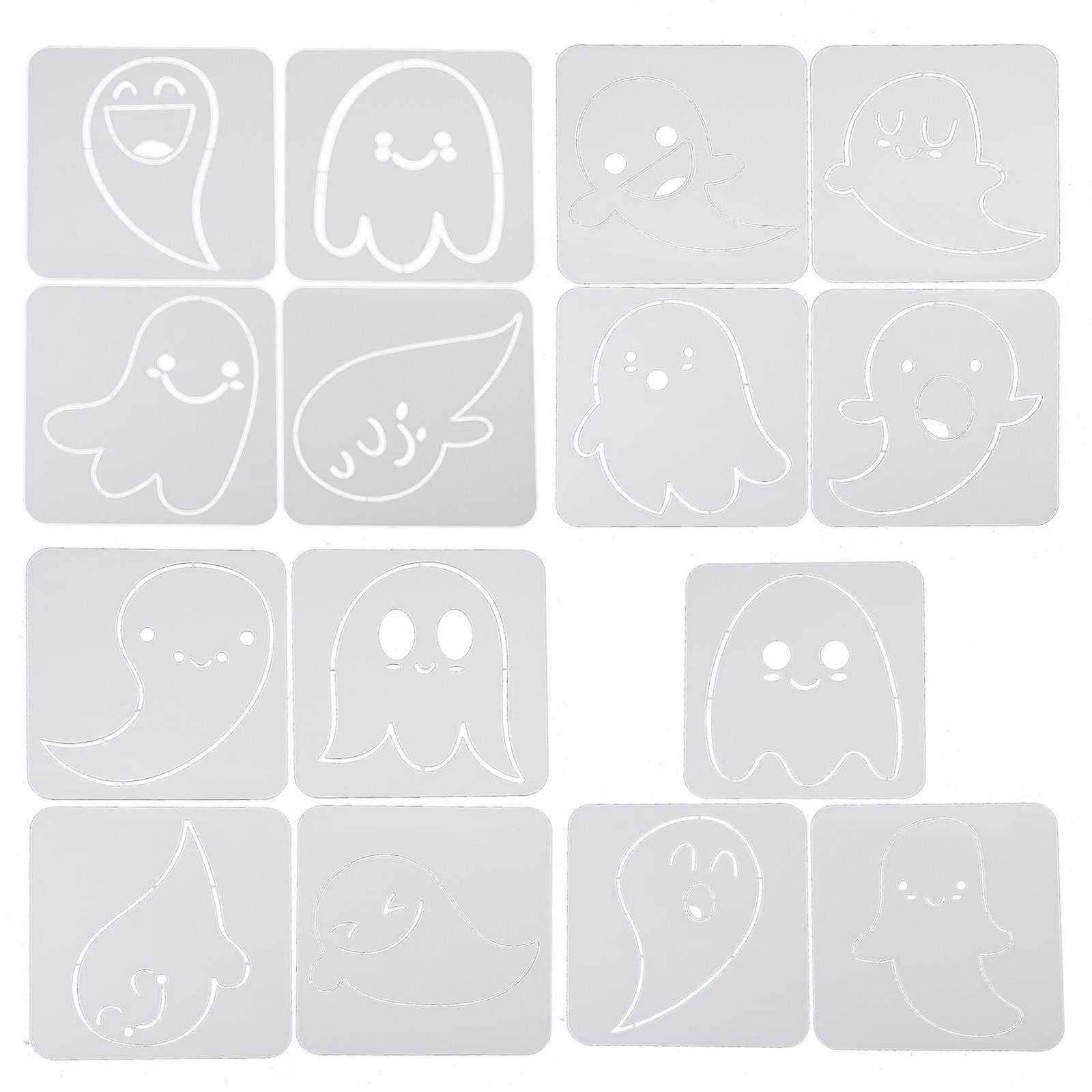 Drawing Stencils Halloween Templates Diy Projects Reusable 15Pcs