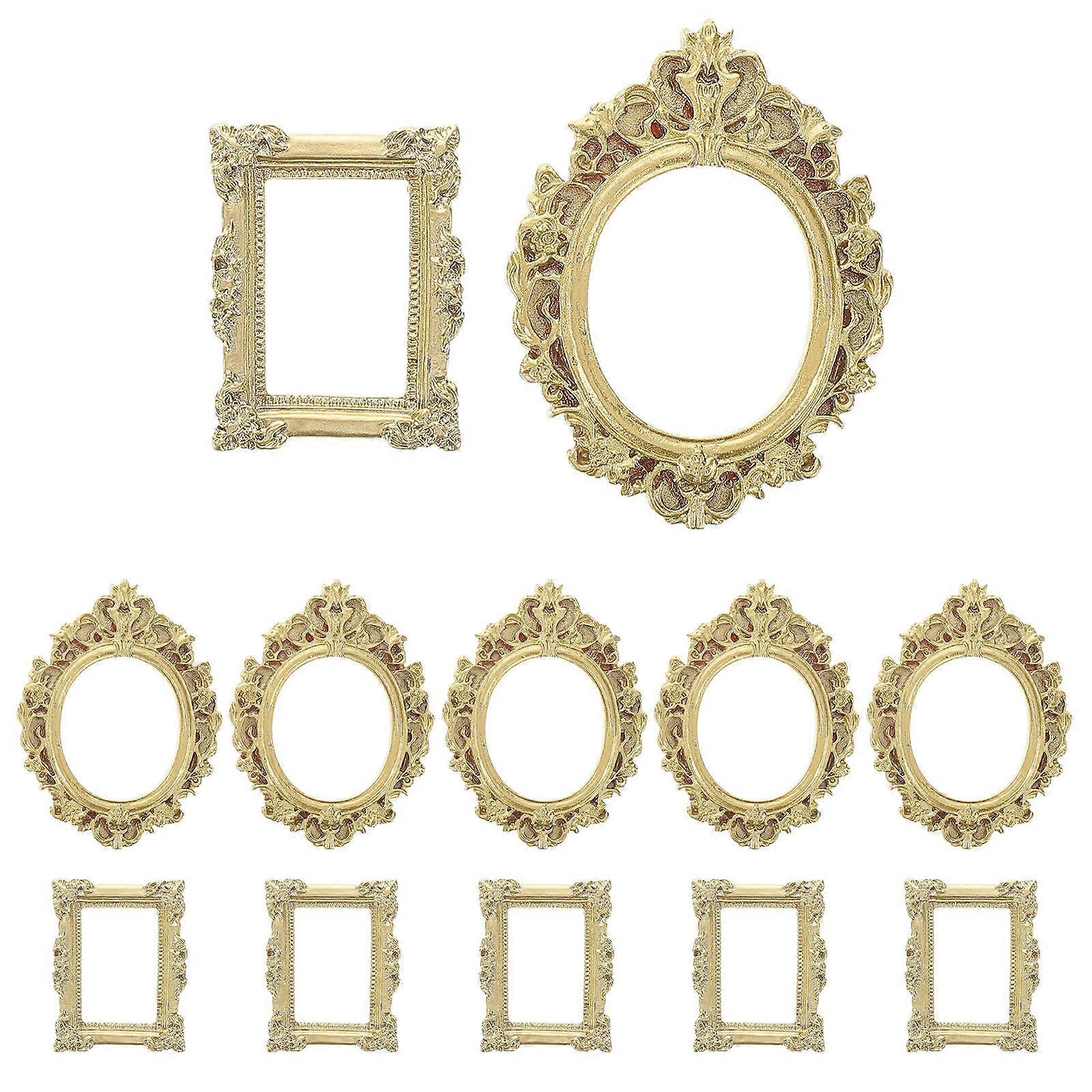 Vintage Frame Small Frame Baroque Style Photo Frame For Homeowners Artists 12Pcs