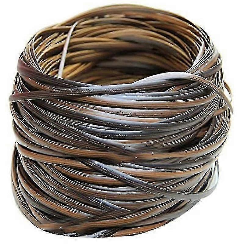 2025 Latest Model Coffee Gradient Flat Synthetic Rattan Weaving Material Plastic