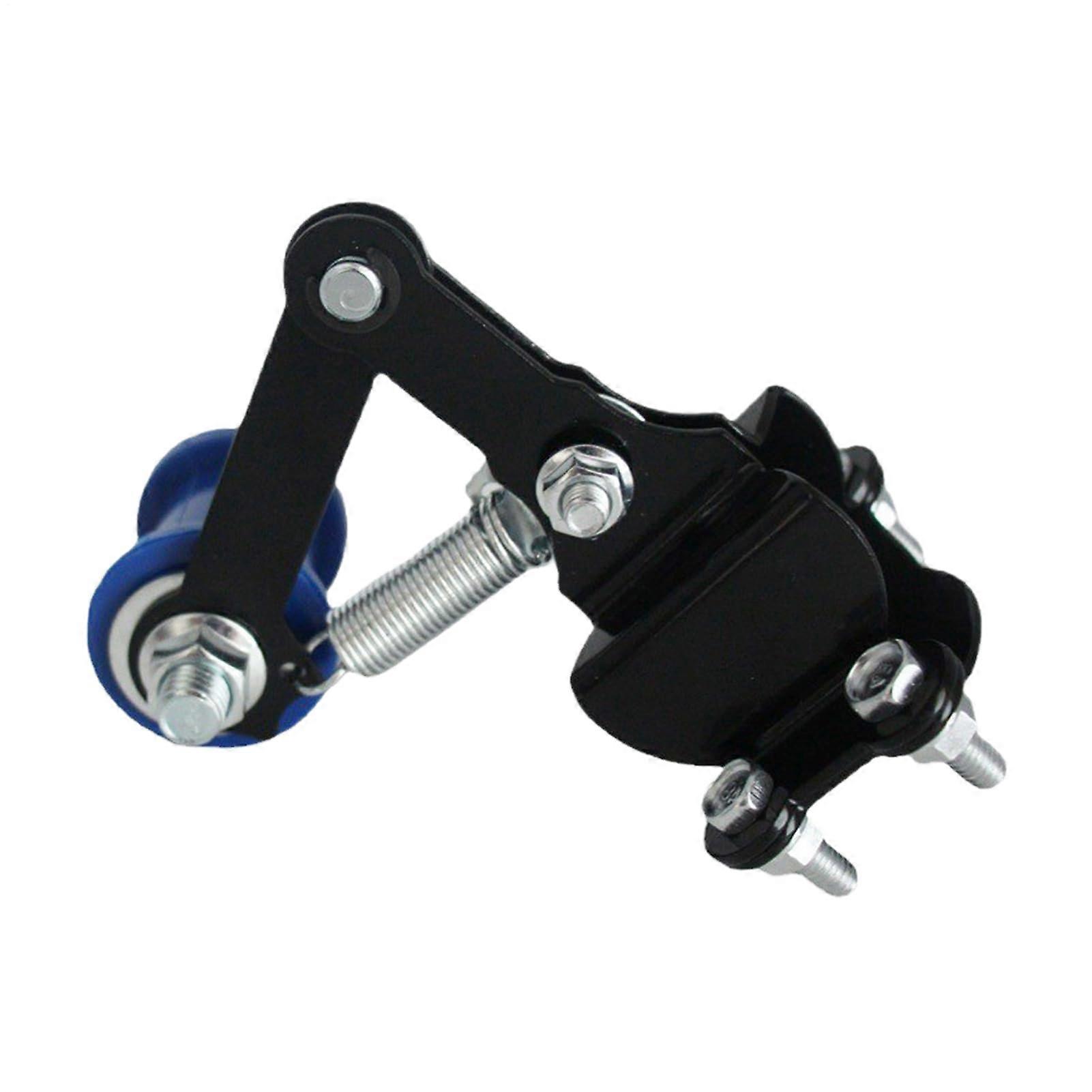 Motorcycle Chain Tensioner Tool, Adjustable Roller Guide for ATV, Black, Compatible with Various Models