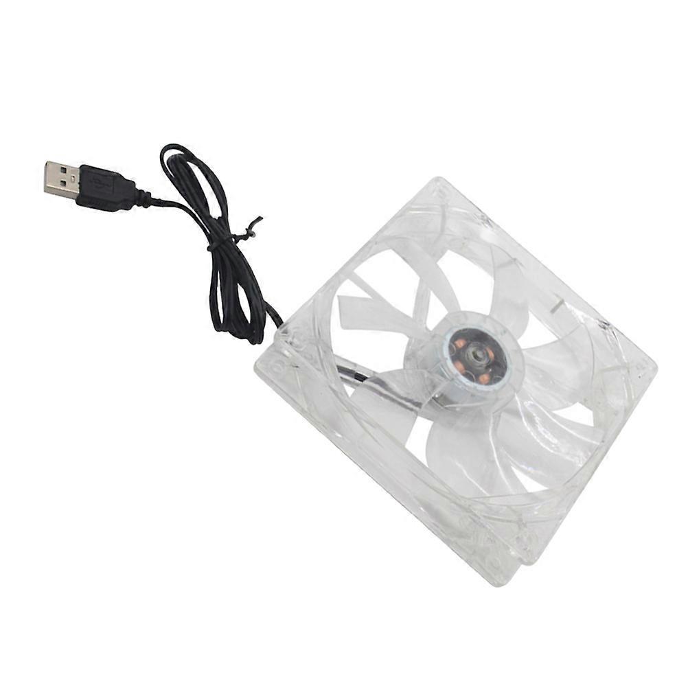 Cooling Radiator Usb Fan Heat Dissipation Computer Supply White Color Square Shape 12Cm 1Pack