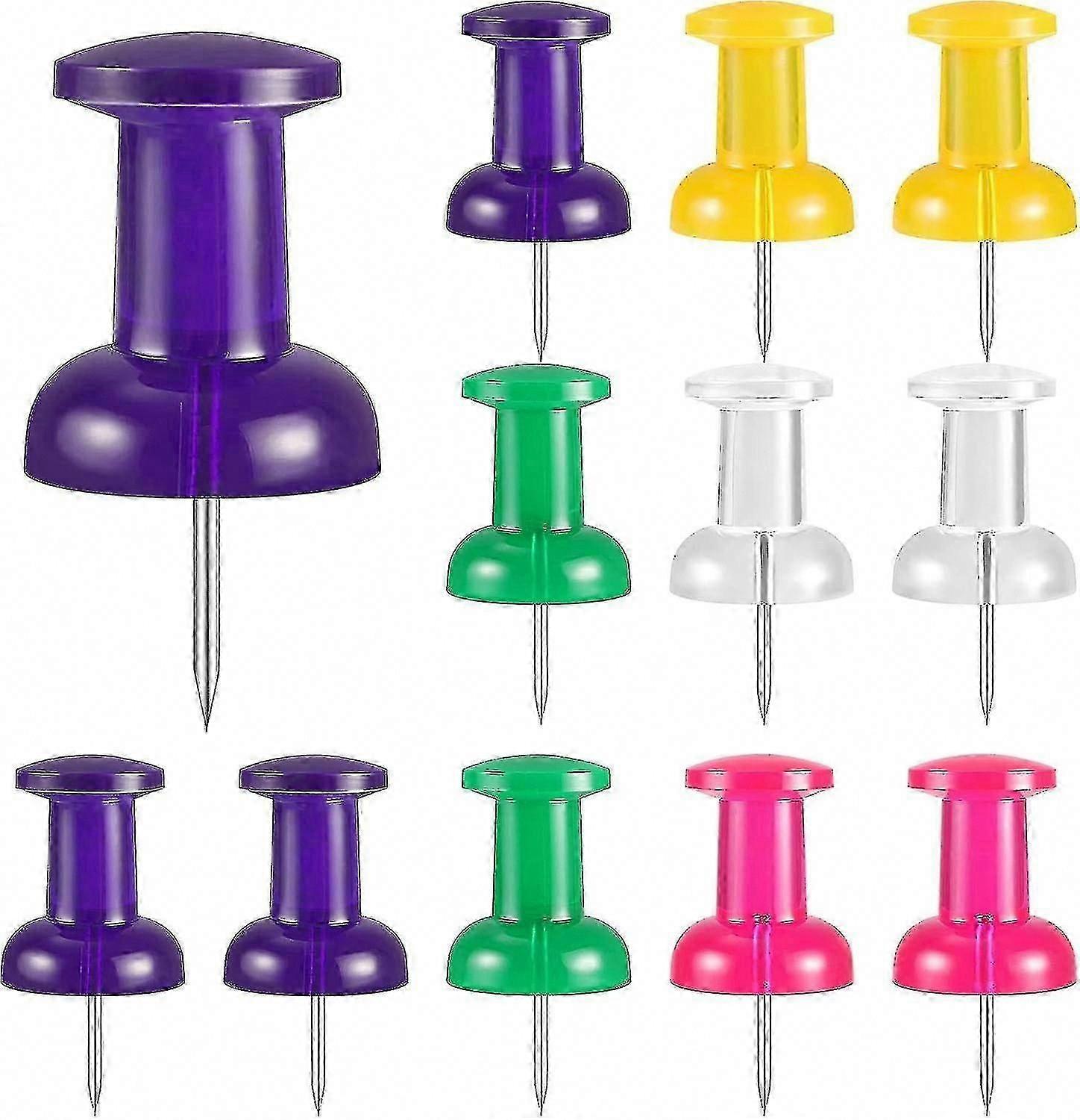 Jumbo Push Pins 40 Pack - Colorful Thumb Tacks for Cork Board, Bulletin Board, Office & Home Use
