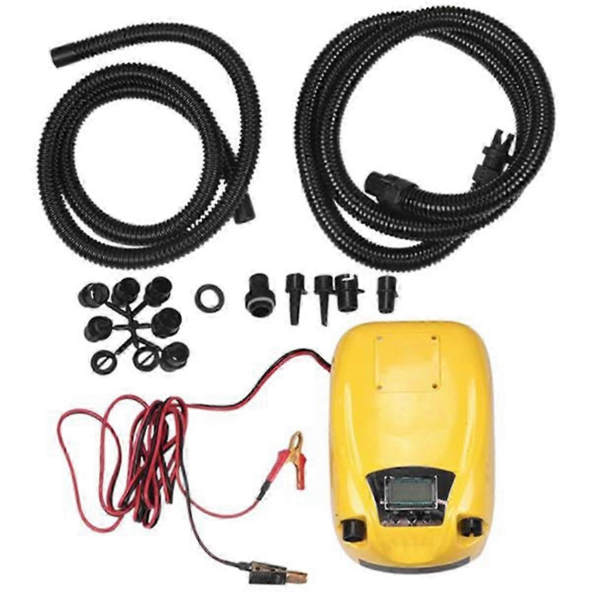12V High Pressure Electric Air Pump For Inflatable Fishing Boat Gp80d Lcd Display Portable Intelligent Mode