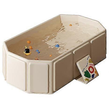 Foldable Kids Bathtub for Infants to Toddler with Non-Slip Base, Easy Storage, Perfect for Small Spaces, White