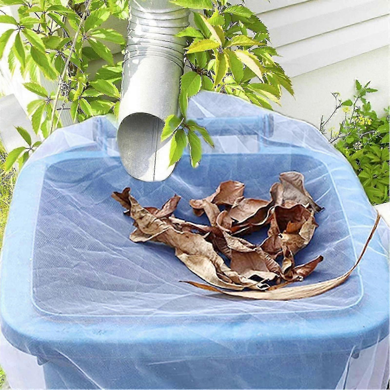 Outdoor Bucket Mesh Cover Net Portable Drawstring Rain Barrels Protector For Garden