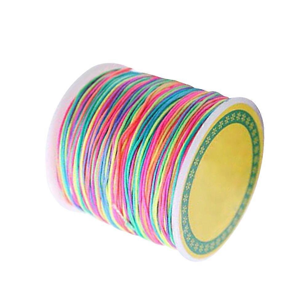 Colorful String Beading Thread Artists Bracelet Making Strong Elasticity 100m 1.5mm Multicolor Anti-mildew 1Pack