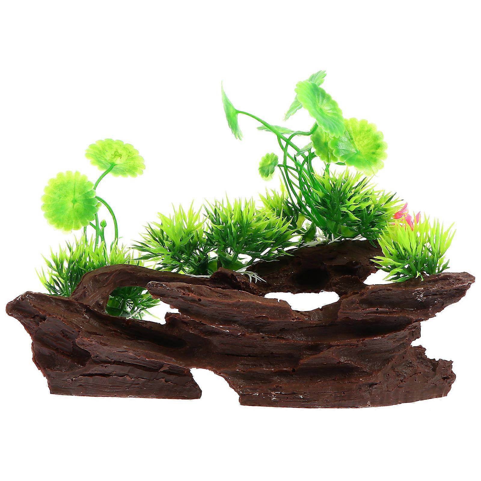 Aquarium Fish Tank Decoration with Resin Tree Stump Root Ornament for Sunken Wood Landscape