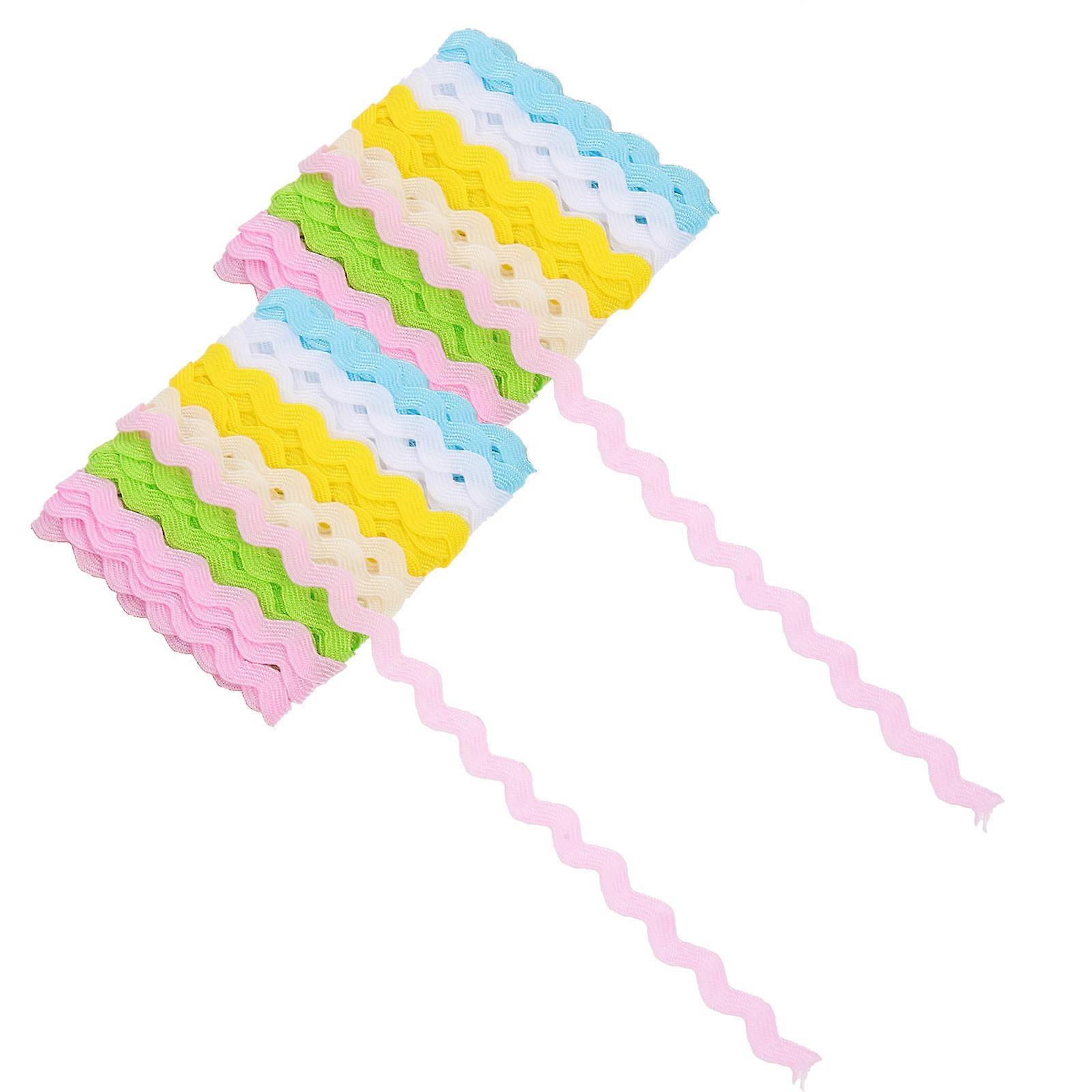 Wave Bending Fringe Decorative Sewing Ribbons Home Decoration Simple Wave Bending Design Multi 0.1X0.5X90CM 2Pcs
