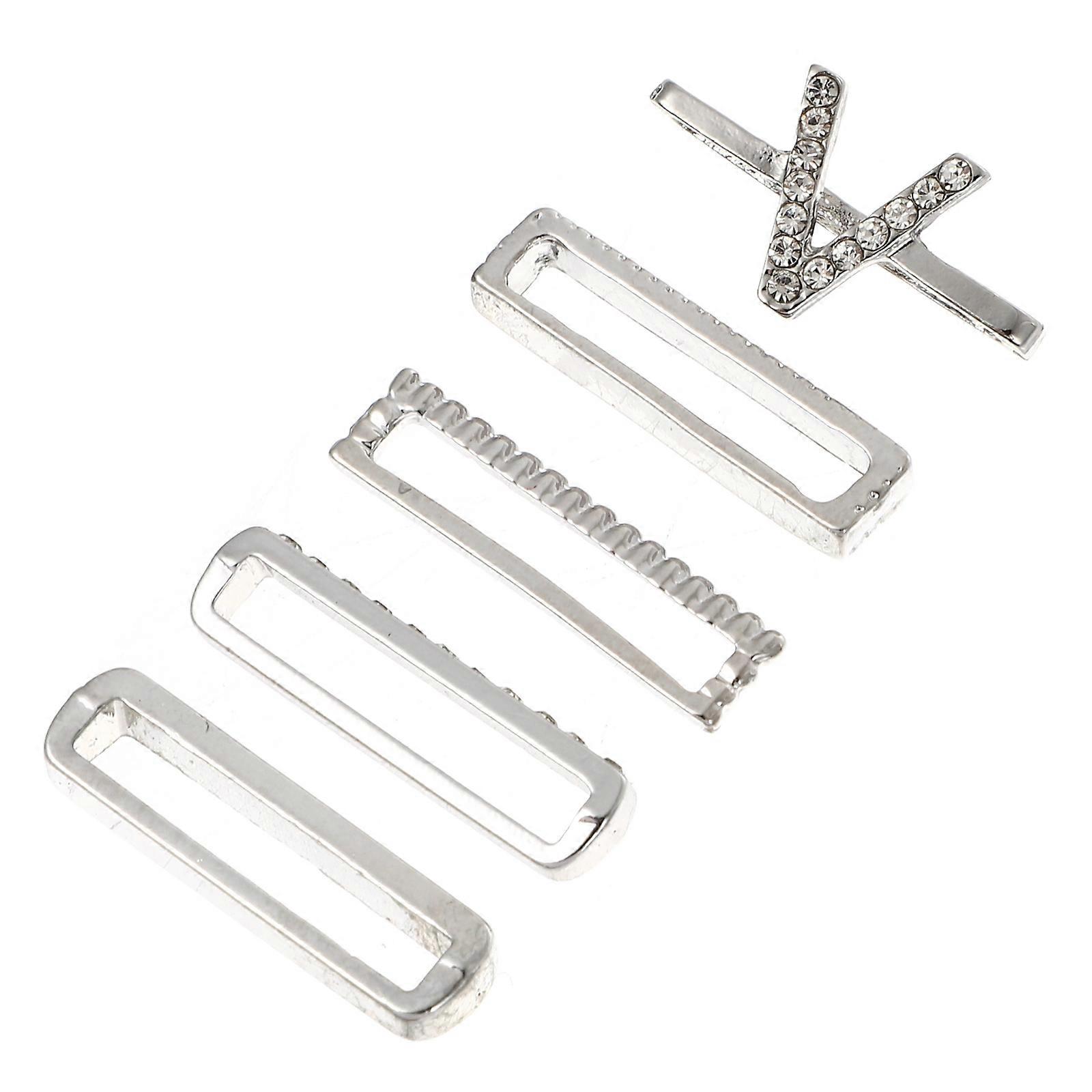 Silver Color Watch Strap Decorative Rings Compatibility with 38mm and Friends 5Pcs