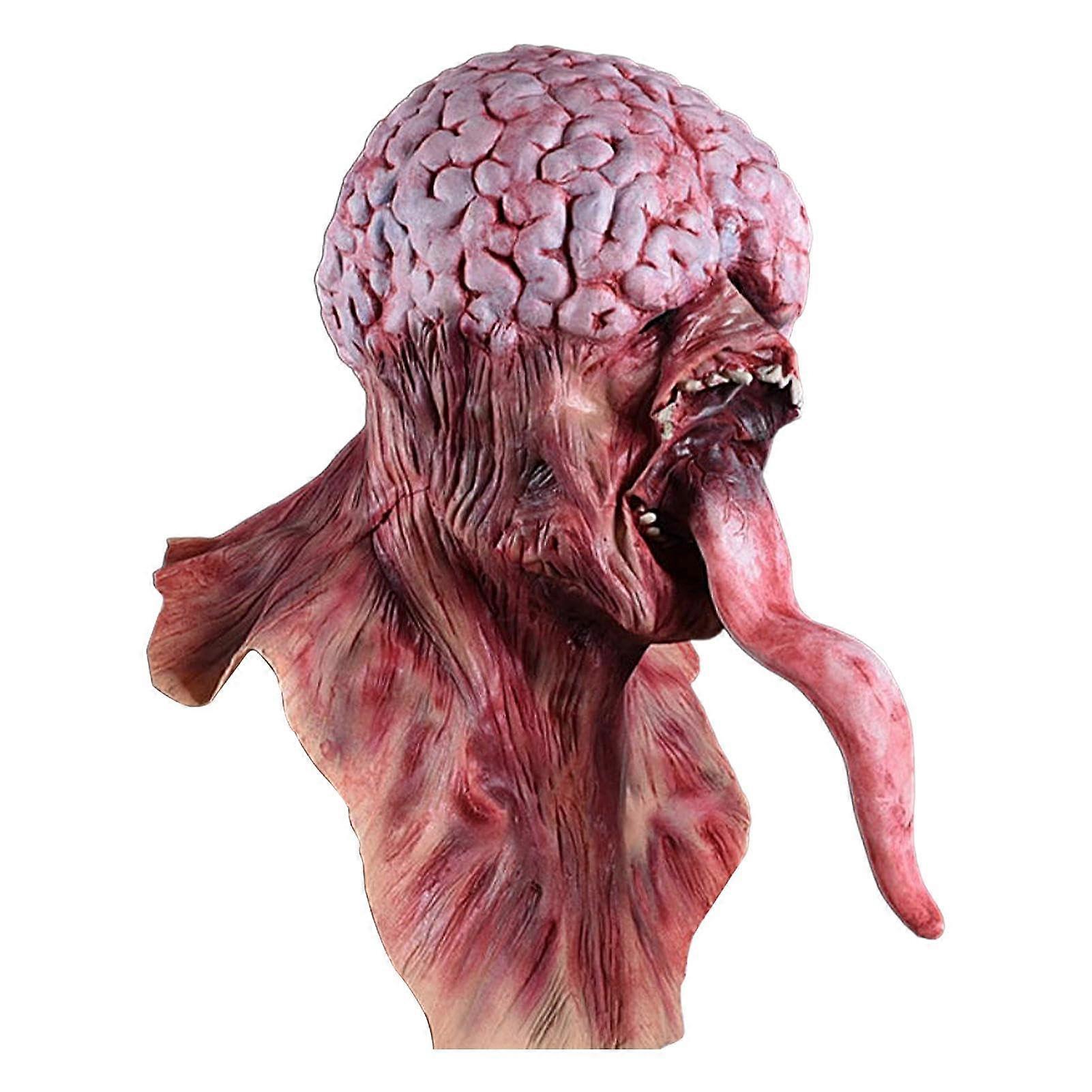 Halloween zombie face mask, devil face mask with tongue