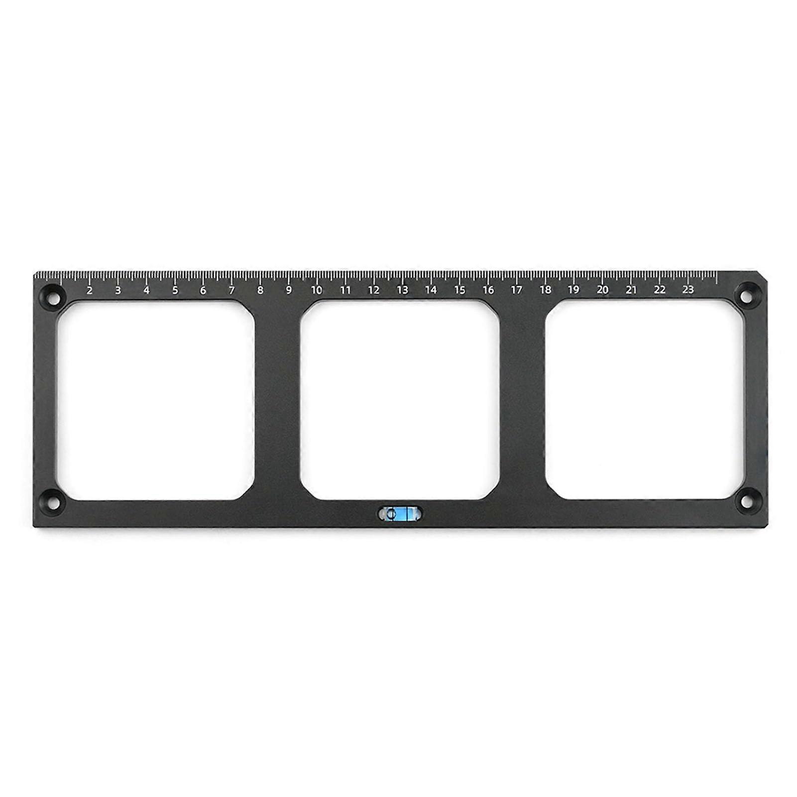 86 Type Switch Socket Template with 3 Square Holes, Aluminum Alloy Mounting Locator for Home Improvement and Woodworking