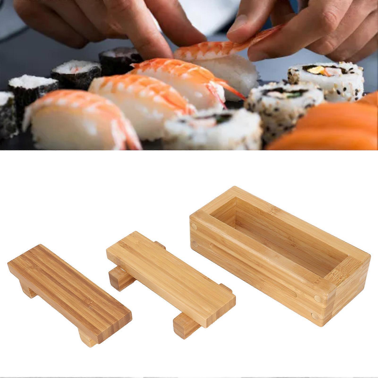 Wooden Sushi Press Mold DIY Rectangular Odorless Portable Rice Mold Box for Cooking 