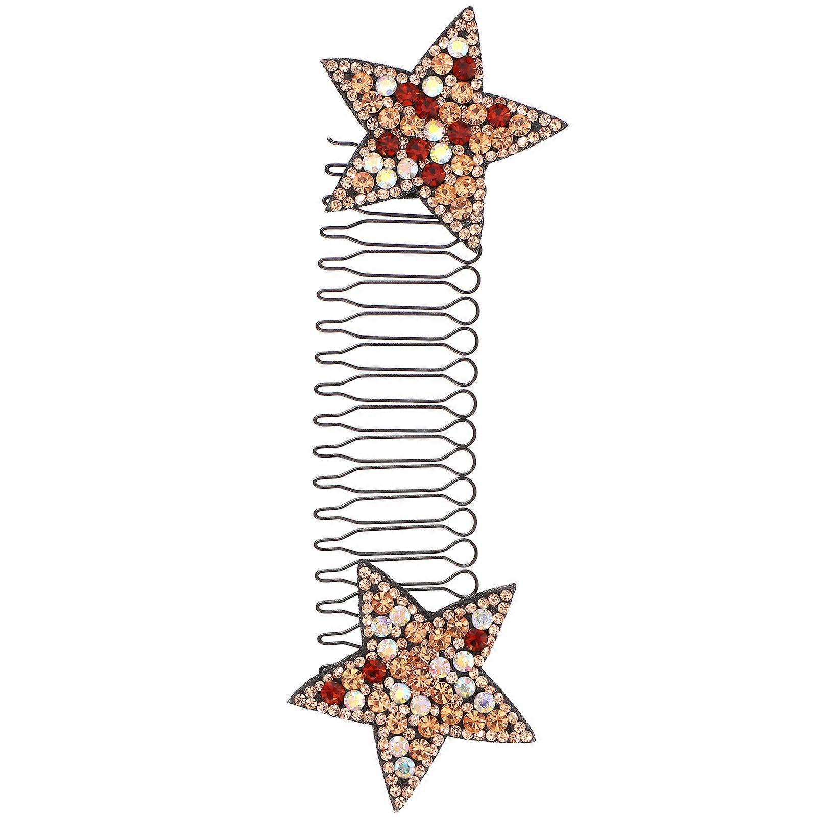 Yellow Hair Comb for Styling and Securing Clip Lightweight Easy to Wear for Decor