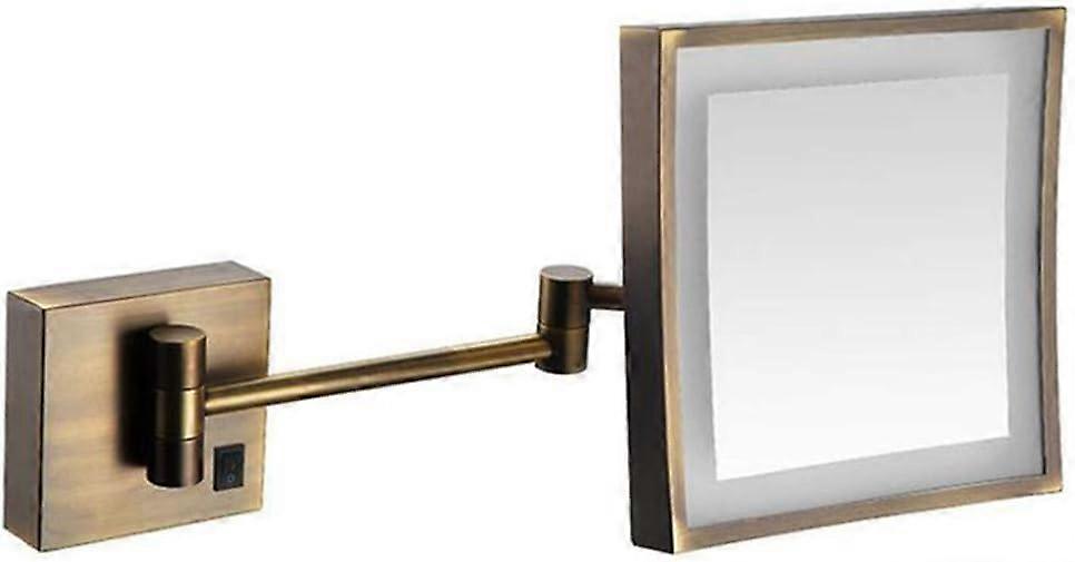 Vanity Mirror with Lighting Wall Mounted Makeup Mirror Extendable Vanity Mirror Square Bathroom Mirror Shaving Bedroom Fixed Ref: 8180