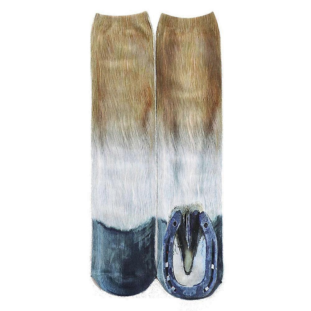 Novelty 3D Print Animal Paw Socks Polyester Middle Tube Sock Gift Leopard Socks