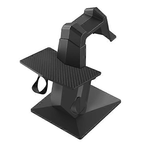 VR Stand for 3 VR Displays, Controller Holder, Mounting Station and Headset Display, VR Accessories-A (Black)