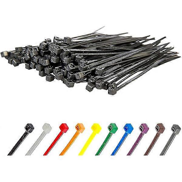 Silver premium nylon zip ties 370mm x 4.8mm 100-pack