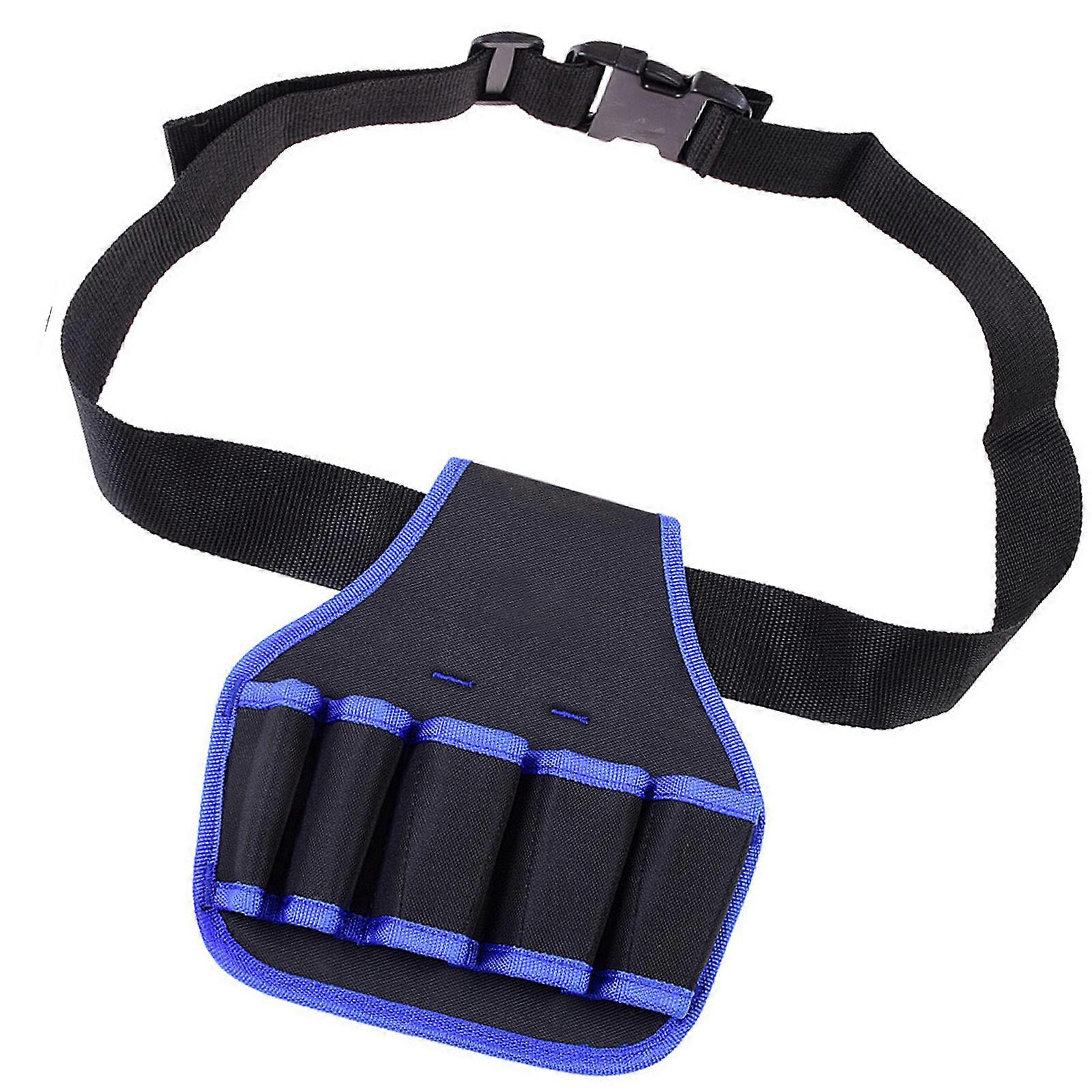 Ergonomic Waist Mounted Tool Pouch 5 Compartment Design 600D Tear Resistant Material For Plumbing Electrical Projects Multicolor