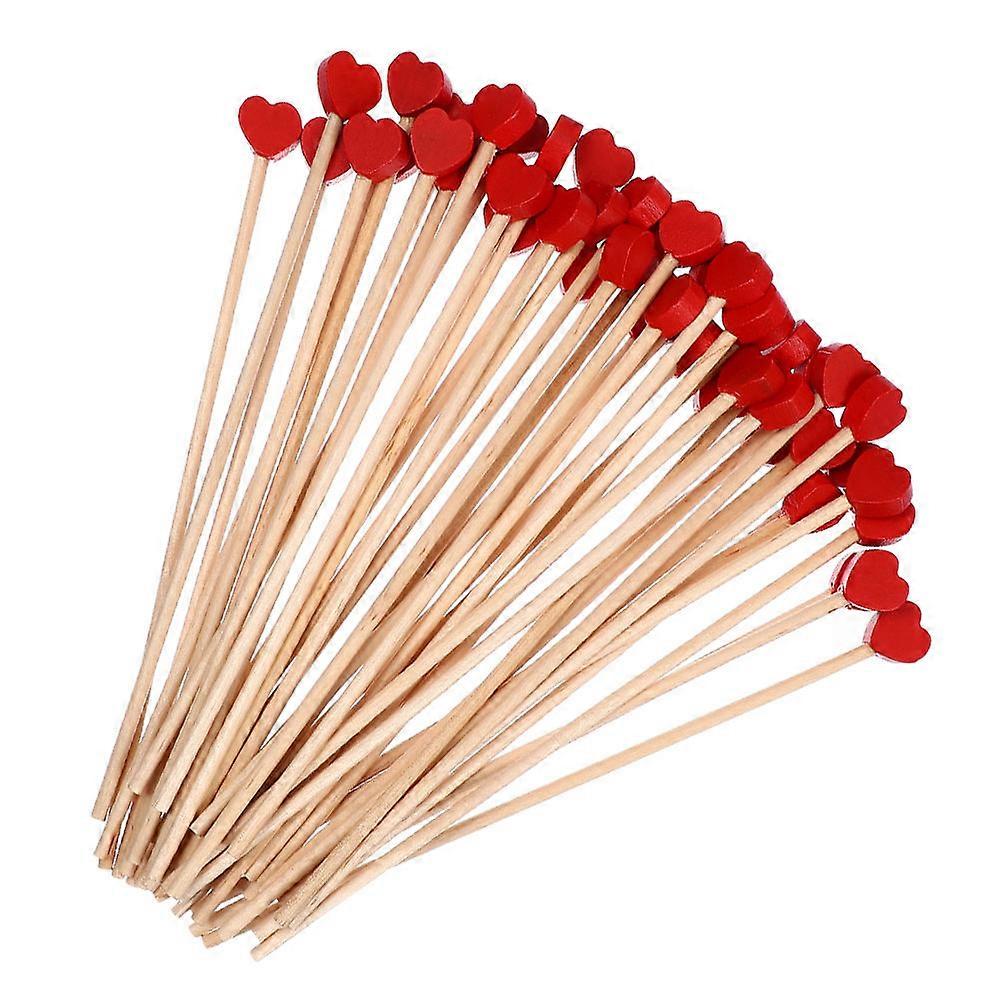 200pcs Wooden Coffee Stir Sticks for Home Use with Heart Design and Honey Stick Enhancement Multi