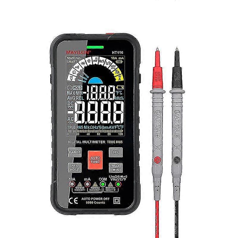 Digital Multimeter With 10000 Counts, Km601 Smart Ammeter Cat Iii 1000v Cat Iv 600v True Rms Auto Range Measurement Voltage Continuity Resistance (bla