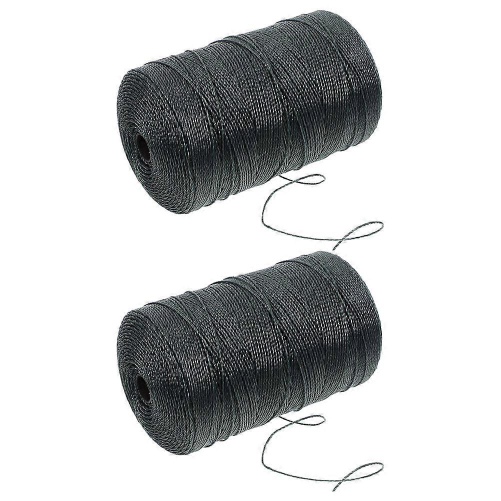 2 Rolls Thick Braided Nylon Twine for Fishing Net Repair, Zero Stretch Durable String for Shrimp Nets and Multi Use Applications